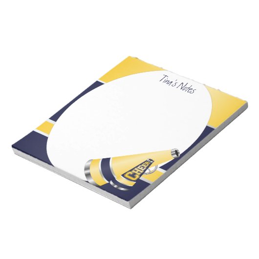 Blue and Yellow Chepad Notepad Notizblock (Rotiert)