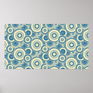 Blue and Yellow Circles Poster