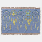 Blue and Yellow Dream Catchers Decke (Vorderseite)