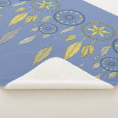 Blue and Yellow Dream Catchers Sherpadecke (3/4)