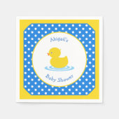 Blue and Yellow Duck Baby Duck Custom Napkins Serviette (Vorderseite)
