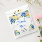 Blue and Yellow Floral Birthday Thank You Geschenktütchen (Versiegelt)