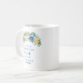 Blue and Yellow Floral Wedding Kaffeetasse (Vorderseite Links)