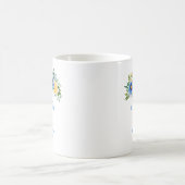 Blue and Yellow Floral Wedding Kaffeetasse (Mittel)