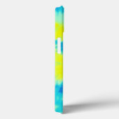 Blue and Yellow Gefärbte Krawatte Phone Case (Rückseite / Rechts)