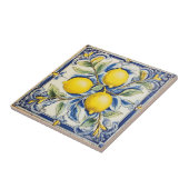 Blue and Yellow Lemon Decorative Tile Fliese (Seite)