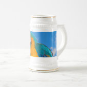 Blue and yellow macaw bierglas (VorderseiteRechts)