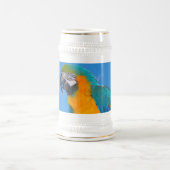 Blue and yellow macaw bierglas (Mittel)