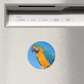 Blue and yellow macaw magnet (In Situ (Geschirrspüler))