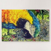 Blue and yellow macaw puzzle (Horizontal)