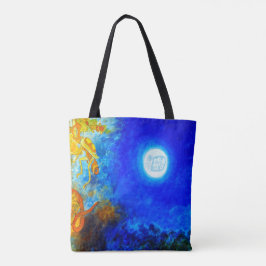 Blue and Yellow Mayan Tote Bag Tasche