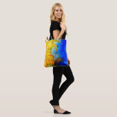 Blue and Yellow Mayan Tote Bag Tasche (Am Model)