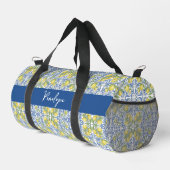 Blue and Yellow Mediterranean Tile Pattern Duffle Bag (Rechte Ecke)