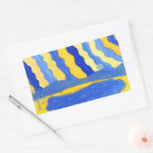 Blue and Yellow Minimalistic Landscape Stickers (Umschlag)