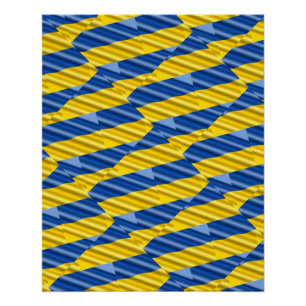 Blue and Yellow Peace Ukraine Inspiriert Moderne K Poster