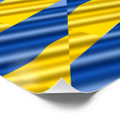 Blue and Yellow Peace Ukraine Inspiriert Moderne K Poster (Ecke)