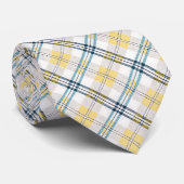 Blue and Yellow Plaid Necktie Tie Krawatte (Gerollt)