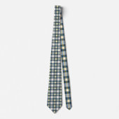 Blue and Yellow Plaid Necktie Tie Krawatte (Vorderseite)