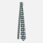 Blue and Yellow Plaid Necktie Tie Krawatte (Rückseite)