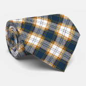 Blue and Yellow Plaid Necktie Tie Krawatte (Gerollt)