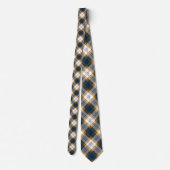Blue and Yellow Plaid Necktie Tie Krawatte (Rückseite)