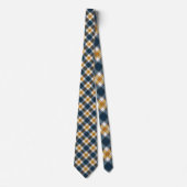 Blue and Yellow Plaid Necktie Tie Krawatte (Vorderseite)