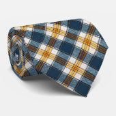 Blue and Yellow Plaid Necktie Tie Krawatte (Gerollt)