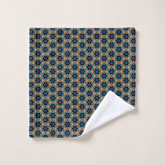 Blue and yellow simple floral badhandtuch set (Waschlappen)