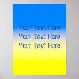 Blue and Yellow Ukraine Inspirierter benutzerdefin Poster