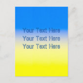 Blue and Yellow Ukraine Inspirierter benutzerdefin Postkarte (Vorderseite)