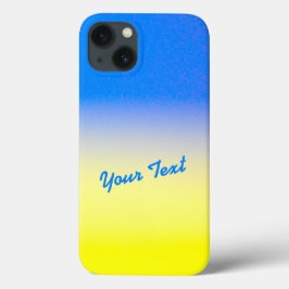 Blue and Yellow Ukraine Inspirierter Friedenstext Case-Mate iPhone Hülle