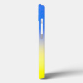 Blue and Yellow Ukraine Inspirierter Friedenstext Case-Mate iPhone Hülle (Rückseite / Links)