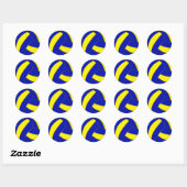 Blue and Yellow Volleyball Stickers (Blatt)
