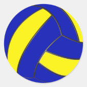 Blue and Yellow Volleyball Stickers (Vorderseite)