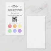 Blue and Yellow Wedding Attire Dress Code Card Begleitkarte (Vorne/Hinten)