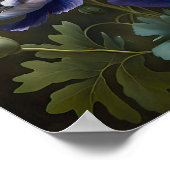 Blue Anemone Blume Art Print Poster (Ecke)