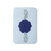 Blue Anemone Blume Bath Mat Badematte (Vorderseite Vertikal)