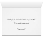 Blue Anemone Blume Hochzeitkarte (Innenansicht Horizontal (Unten))