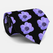 Blue Anemone Blume Krawatte (Gerollt)