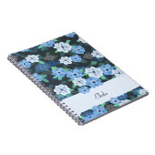 Blue Anemone Blume Notebook - Bloral Digital Art Notizblock (Rechte Seite)