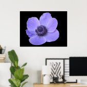 Blue Anemone Poster (Heimbüro)