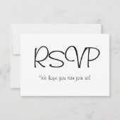 Blue Anemone und Euxalyptus Wedding RSVP Karte (Rückseite)