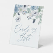 Blue Anemones Blume Duschkarten und Geschenke Zeic Sockelschild (Vorderseite)