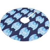 Blue Angel Christmas Tree Skirt Polyester Weihnachtsbaumdecke (Schrägansicht)