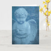 Blue Angel Digital Art Karte (Gelbe Blume)