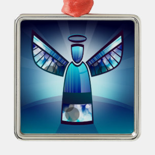 Blue Angel Ornament Aus Metall