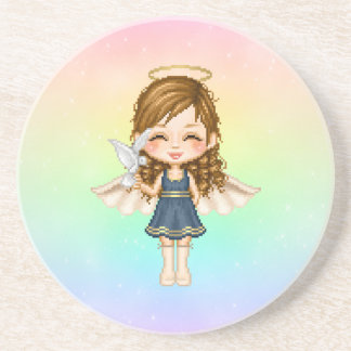 Blue Angel Pixel Art Untersetzer
