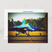 Blue Angel Postkarte (Vorne/Hinten)