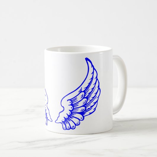 Blue Angel Wings Tasse. Kaffeetasse (VorderseiteRechts)