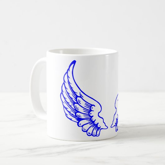 Blue Angel Wings Tasse. Kaffeetasse (Vorderseite Links)